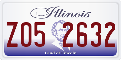 IL license plate Z052632