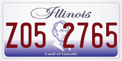 IL license plate Z052765