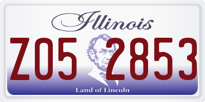 IL license plate Z052853