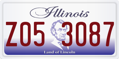 IL license plate Z053087