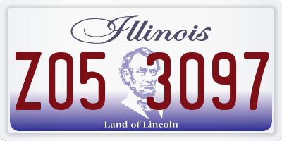 IL license plate Z053097