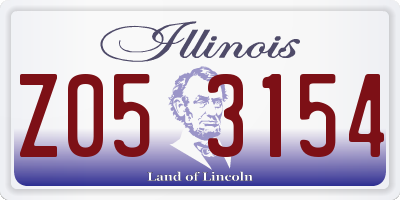 IL license plate Z053154
