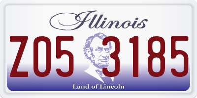 IL license plate Z053185