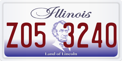 IL license plate Z053240
