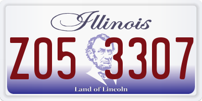 IL license plate Z053307