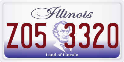 IL license plate Z053320