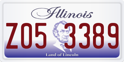 IL license plate Z053389
