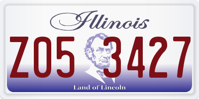 IL license plate Z053427