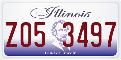 IL license plate Z053497