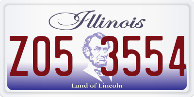 IL license plate Z053554