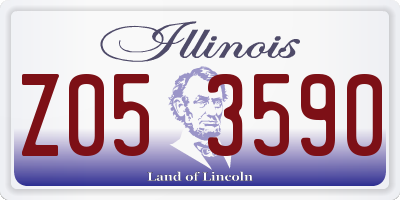 IL license plate Z053590