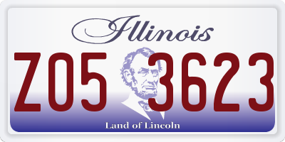 IL license plate Z053623
