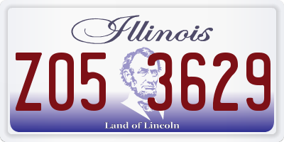 IL license plate Z053629