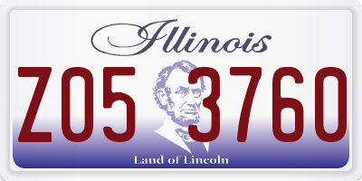 IL license plate Z053760