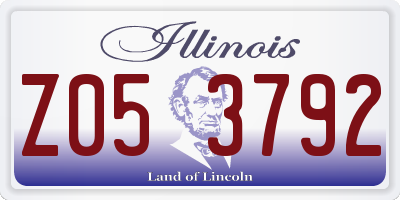 IL license plate Z053792