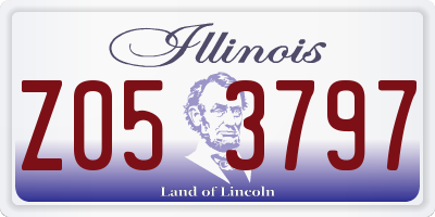 IL license plate Z053797
