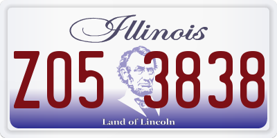 IL license plate Z053838