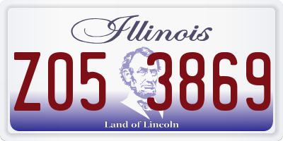 IL license plate Z053869