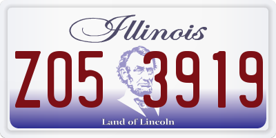 IL license plate Z053919