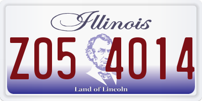 IL license plate Z054014