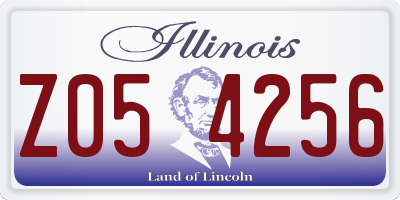 IL license plate Z054256