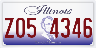 IL license plate Z054346