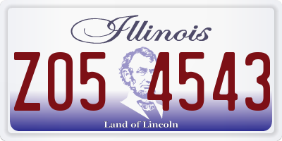 IL license plate Z054543