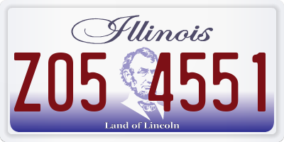 IL license plate Z054551