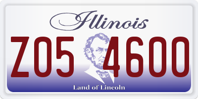 IL license plate Z054600