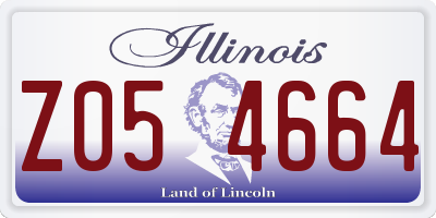 IL license plate Z054664