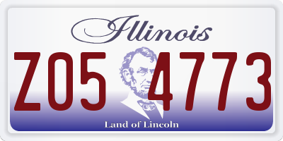 IL license plate Z054773