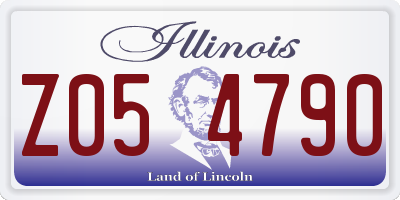 IL license plate Z054790