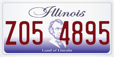 IL license plate Z054895