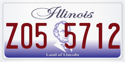 IL license plate Z055712