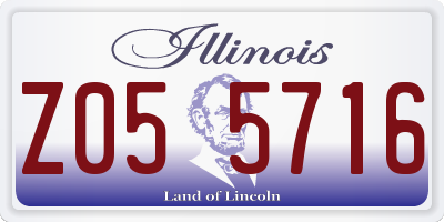 IL license plate Z055716