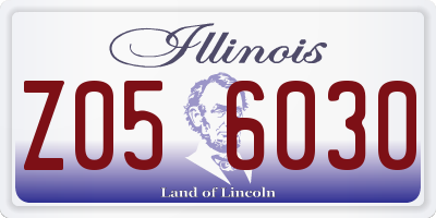 IL license plate Z056030