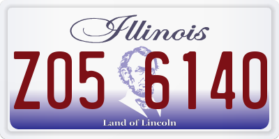 IL license plate Z056140
