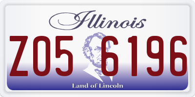 IL license plate Z056196