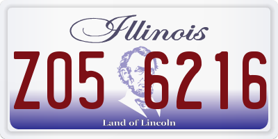 IL license plate Z056216