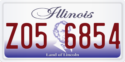 IL license plate Z056854