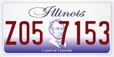 IL license plate Z057153