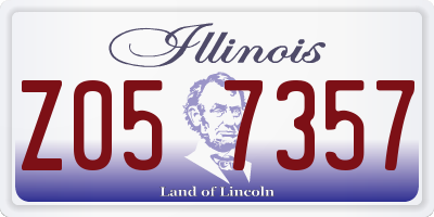 IL license plate Z057357