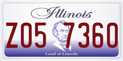 IL license plate Z057360