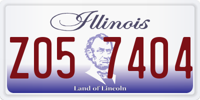 IL license plate Z057404