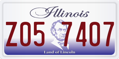 IL license plate Z057407