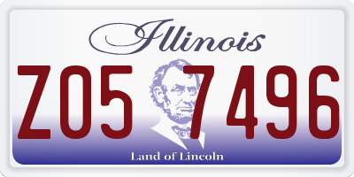 IL license plate Z057496