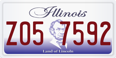 IL license plate Z057592