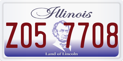 IL license plate Z057708