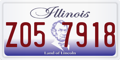 IL license plate Z057918