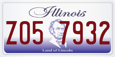 IL license plate Z057932